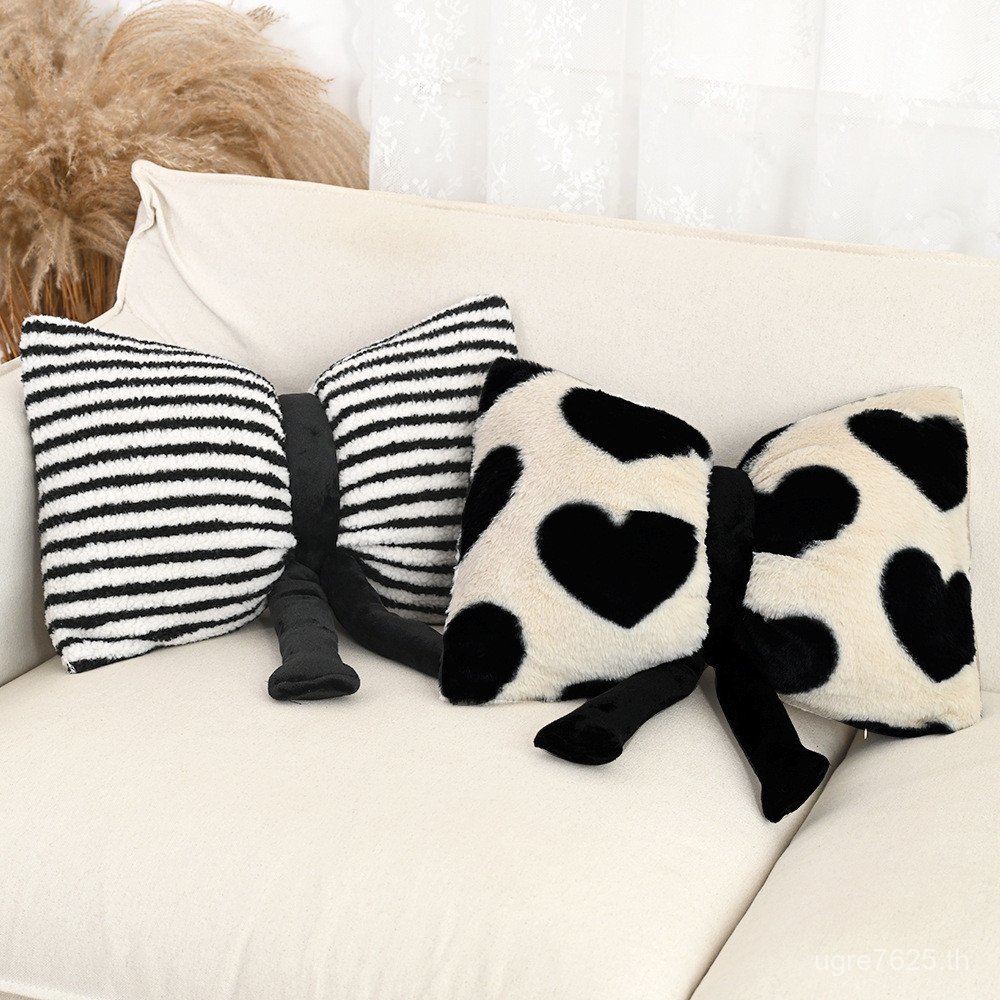 Nordic ins Bowknot Love ที่ไม่ซ้ํากันหมอนสาวหมอนบ้านสร้างสรรค์ลาย Cross-Border Bunny กํามะหยี่พร้อม 
