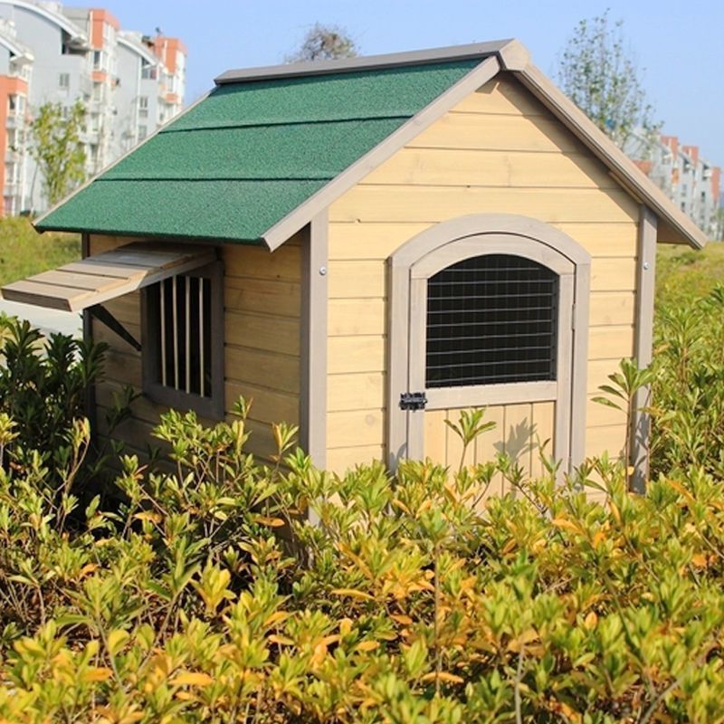 🍃 Outdoor dog house dog villa rainproof wood dog house dog cage