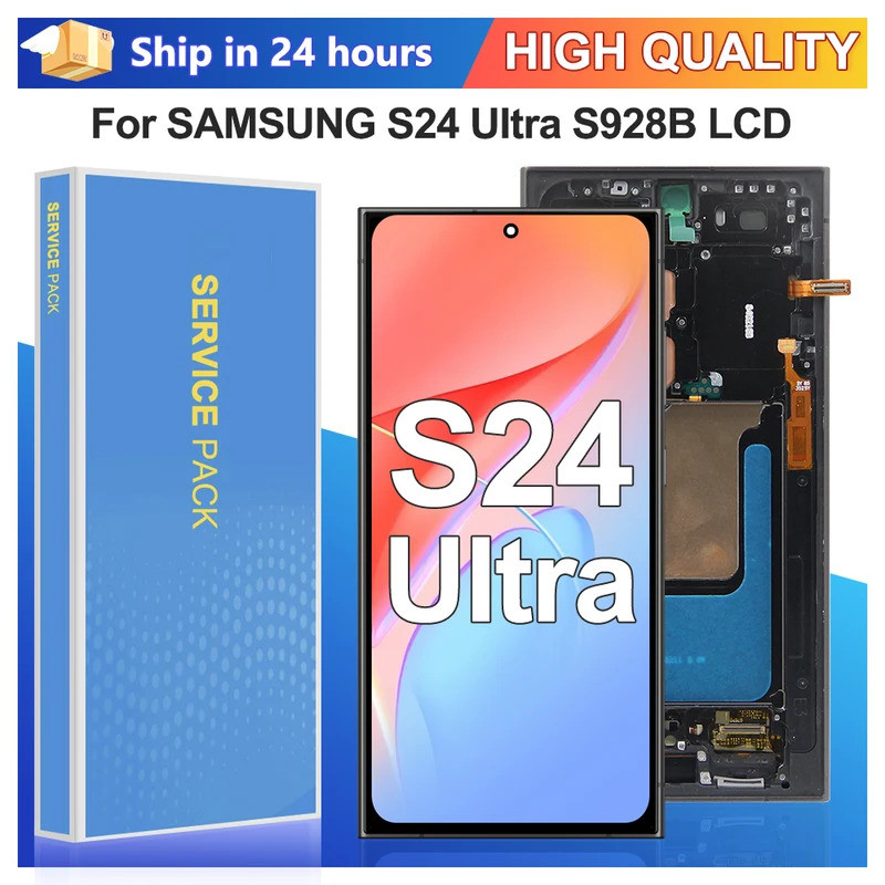 Amoled สําหรับ Samsung S24 Ultra S928B S928U S928W S928E จอแสดงผล LCD Touch Screen Digitizer Assembl