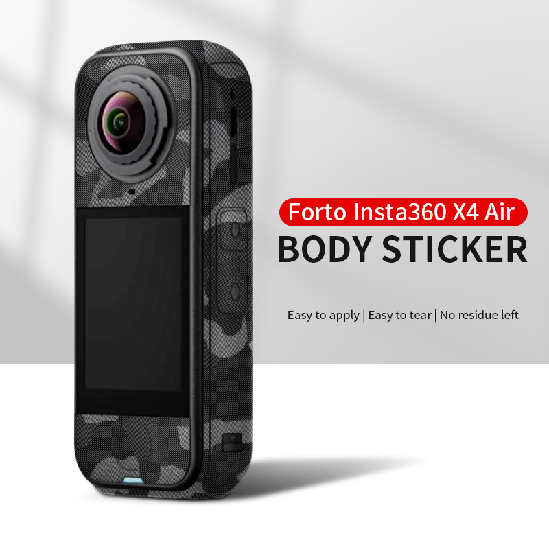 เหมาะสําหรับ Insta 360 X4 Air Panoramic กีฬากล้องฟิล์มป้องกันคาร์บอนไฟเบอร์แพคเกจเต็มรูปแบบสติกเกอร์ 3M อุปกรณ์เสริม X2 X3 X5 ราคาถูก Shopee Lazada