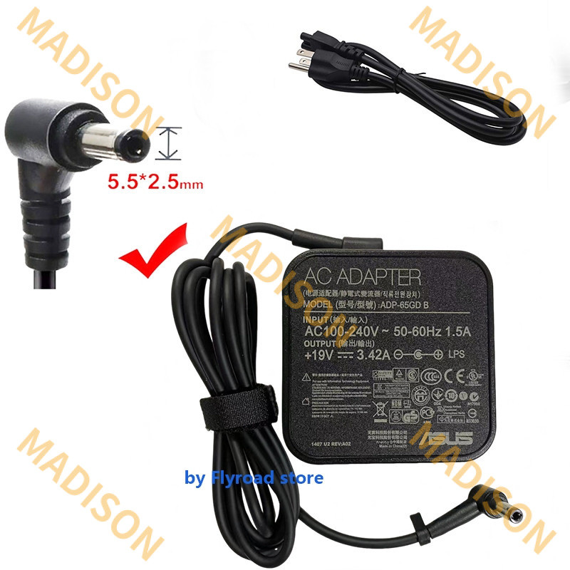 19V 3.42A ADP-65GD B สําหรับ ASUS TUF Gaming VG27AQ Monitor สําหรับ V221ID All-in-one 65W AC Adapter