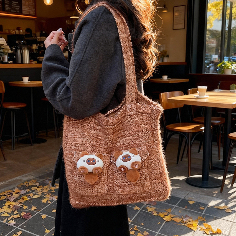 Retro Lazy Style Tote Bag Female WV5T