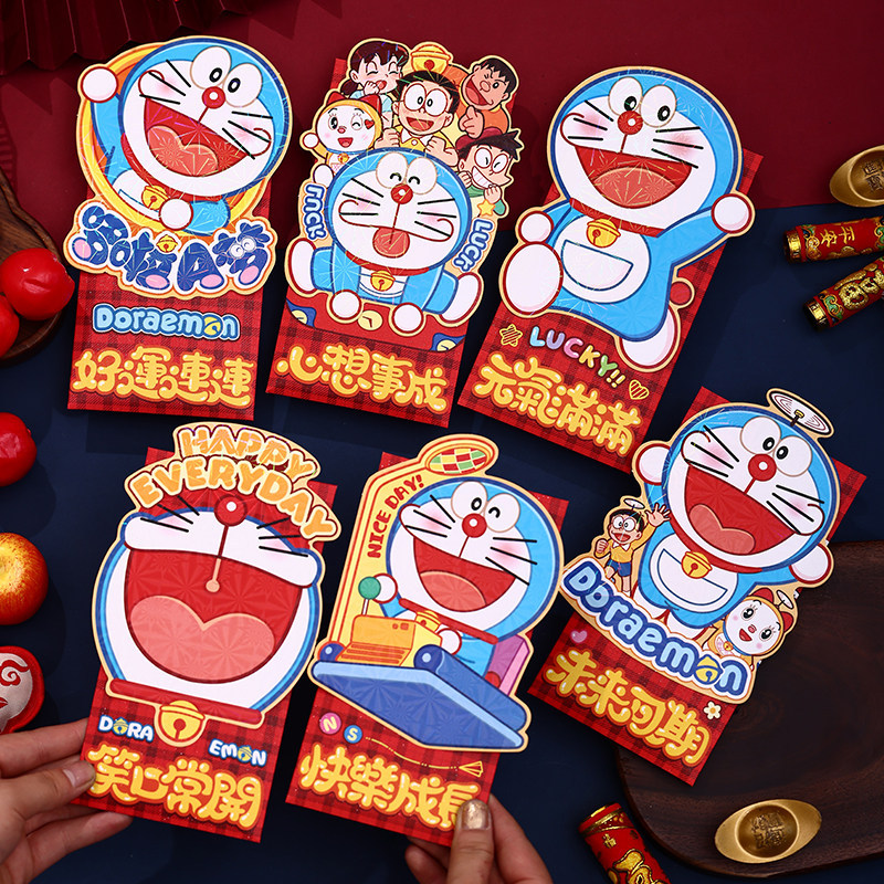 Sanrio Kuromi Cinnamoroll ซองจดหมายสีแดง ซองอั่งเปา 2026 ปีม้า Labubu Shin Chan Doraemon Lucky Money Packet Creative Angpao สําหรับปีใหม่ - รูปที่ 3