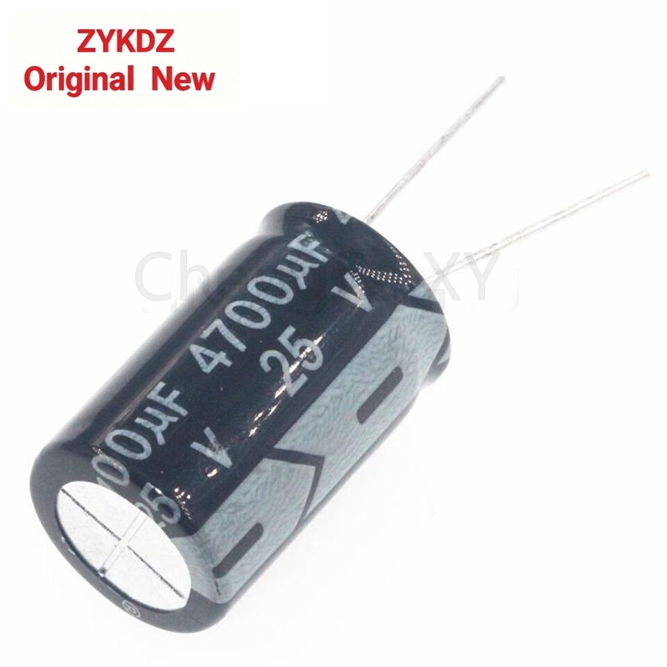 5PCS 25V4700UF 16x25 มม.ตัวเก็บประจุอลูมิเนียมอิเล็กโทรลีติค 4700UF25V