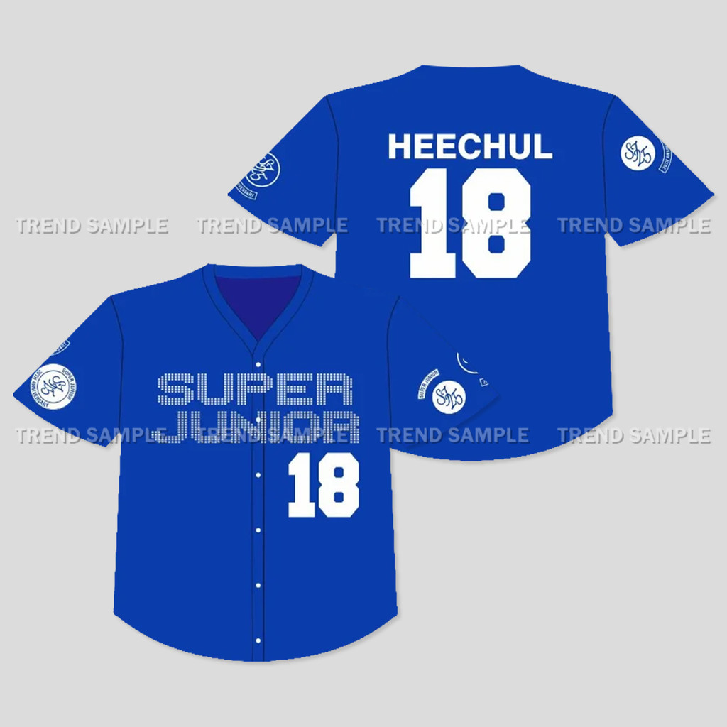KPOP SUPER JUNIOR ครบรอบ 20 ปี TOUR <SUPER SHOW 10> Merch เบสบอล Jersey เสื้อยืด Unisex Plus ขนาดวินเทจแฟชั่นหลวมเสื้อพิมพ์ Tee - รูปที่ 3