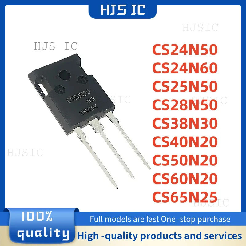 5PCS CS24N50 CS24N60 CS25N50 CS28N50 CS38N30 CS40N20 CS50N20 CS60N20 CS65N25 TO-247 TO-3P Field Effe