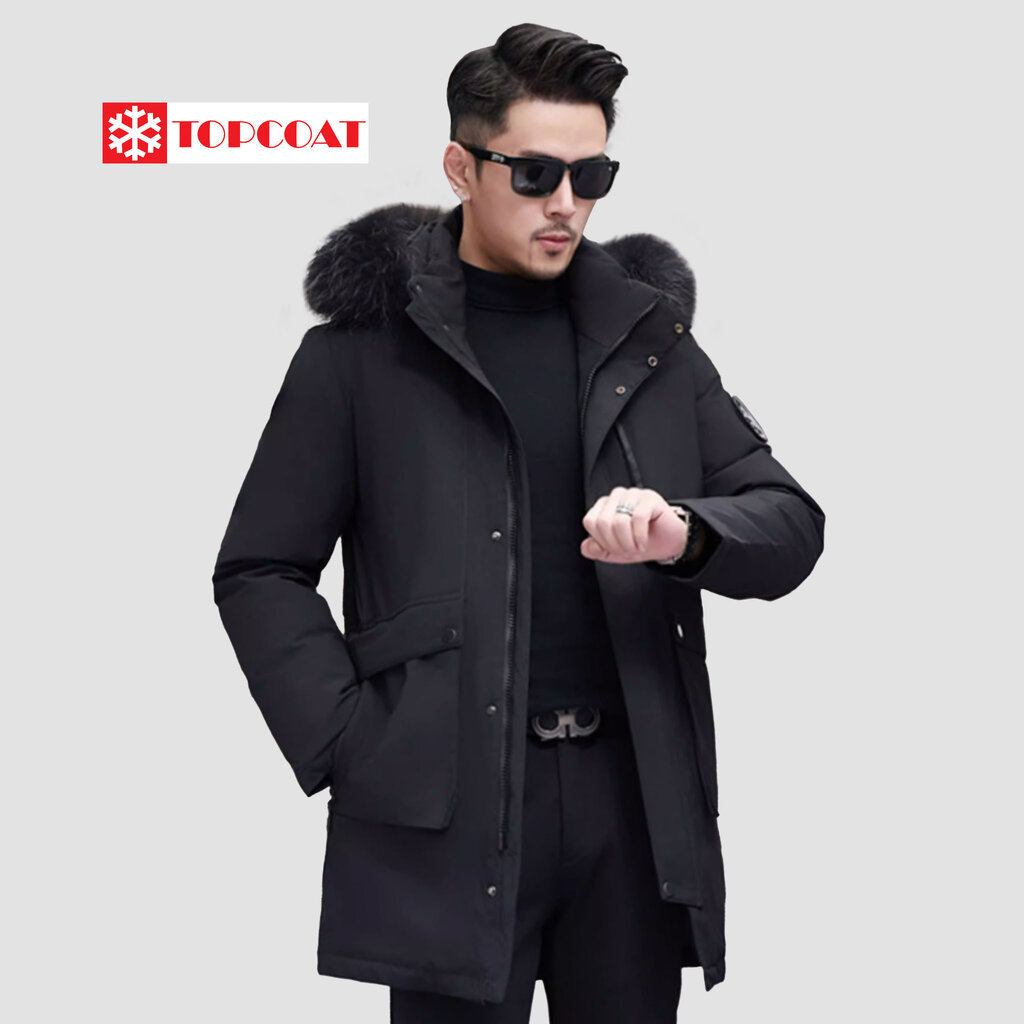 TOPCOAT แจ็คเก็ตโค้ทขนเป็ดกันหนาว ถอดฮู้ดได้ ถอดเฟอร์ได้ -25 องศา อุ่นสบาย (1 ตัว) 2XL-4XL