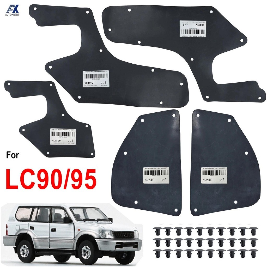 5 PC สําหรับ Toyota Land cruiser Prado Colorado J90 J95 1996-2002 ยาง Splash Shields ภายใน Fender Li