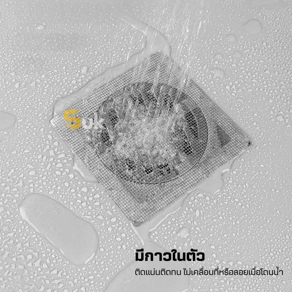 แผ่นแปะท่อระบายน้ำ(10แผ่น/1แพ็ค)รุ่นไฟเบอร์กลาสตาข่าย สติ๊กเกอร์ตาข่าย สติกเกอร์กรองท่อระบายน้ํา - รูปที่ 7