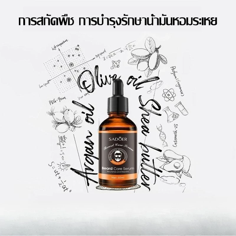 【ซื้อ 1 แถม 1】 SADOER เซรั่มปลูกหนวด น้ำยาปลูกคิ้ว เหมาะสำหรับใช้กับ คิ้ว เครา เส้นผม ยาปลูกหนวด น้ำยาปลูกหนวด 30ML thumbnail 9