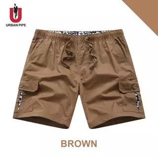 URBAN PIPE กางเกงทำงานผู้ชาย การพิมพ์ซับใน 6 กระเป๋าเหนือเข่า 28-34 Lining Printing 6 Pocket Cargo Shorts 5218