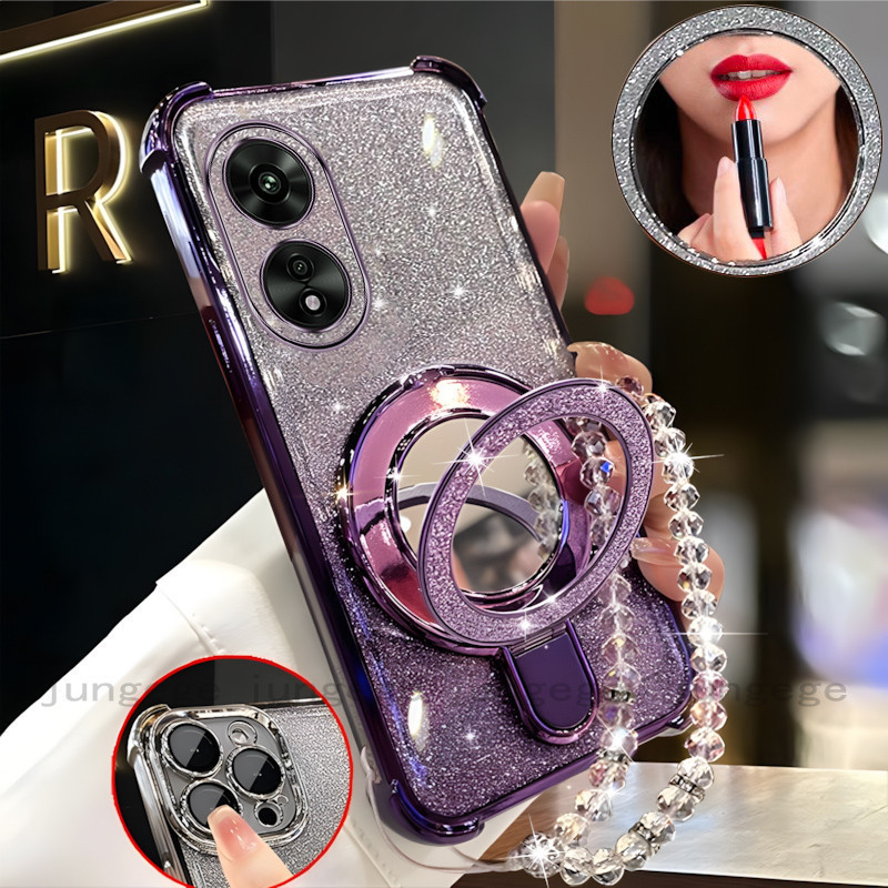 เคสสําหรับเคสโทรศัพท์ vivo y02s กระจกแต่งหน้ากลิตเตอร์แบบนิ่มโปร่งใส - รูปที่ 3