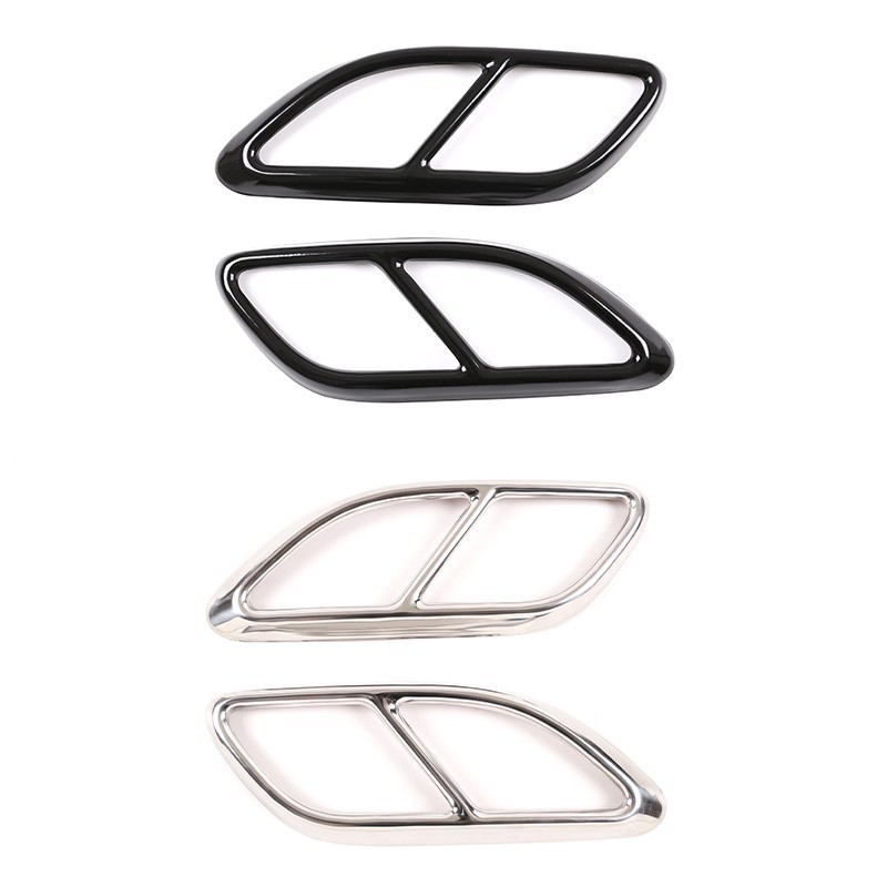 Shenzhen Ouchuang เหมาะสําหรับ 21 Jaguar F-PACE/XFL กรอบตกแต่งคอหางสี่ออกชุดสแตนเลส 2 ชิ้น