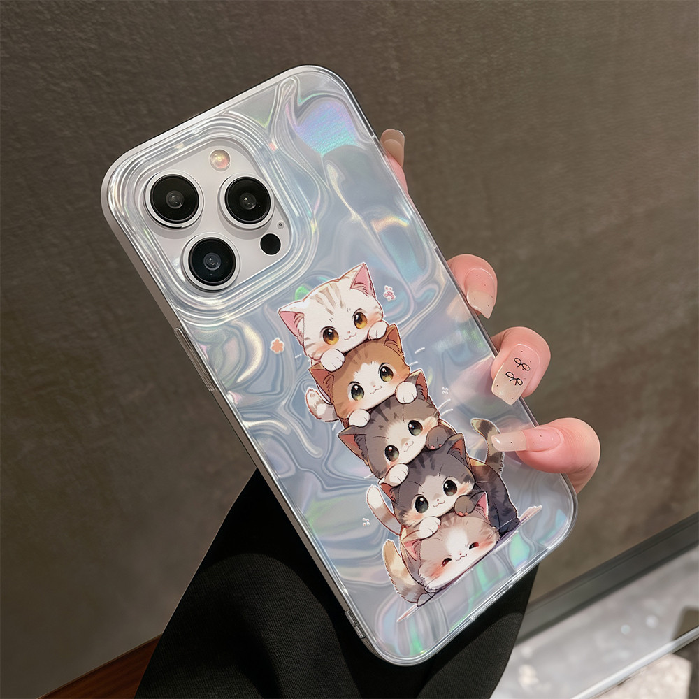 ✨จัดส่งในพื้นที่✨เคสโทรศัพท์ระลอกน้ำลูกแมวการ์ตูนน่ารักเหมาะสำหรับ iPhone16 15 14 13 11 6 7 8 plus Pro Promax ราคา ถูกที่สุด ดีลบีเคเค แกลเลอรีภาพที่ 7