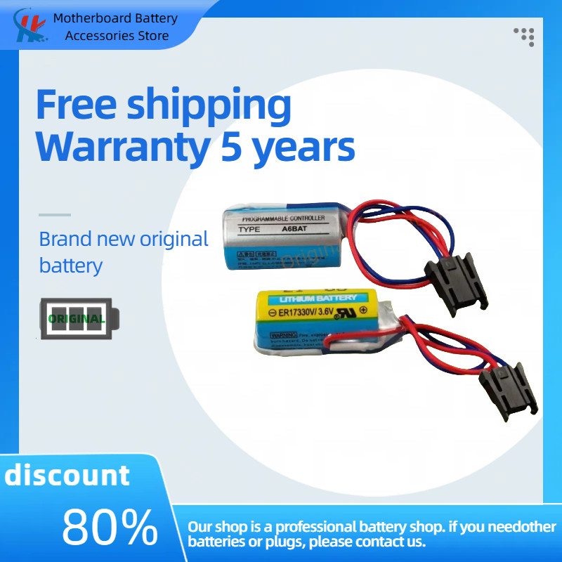 Original Mitsubishi ER17330V 3.6V A6BAT MR-BAT MRBAT PLC เซอร์โวไดรฟ์อุตสาหกรรมแบตเตอรี่ลิเธียม