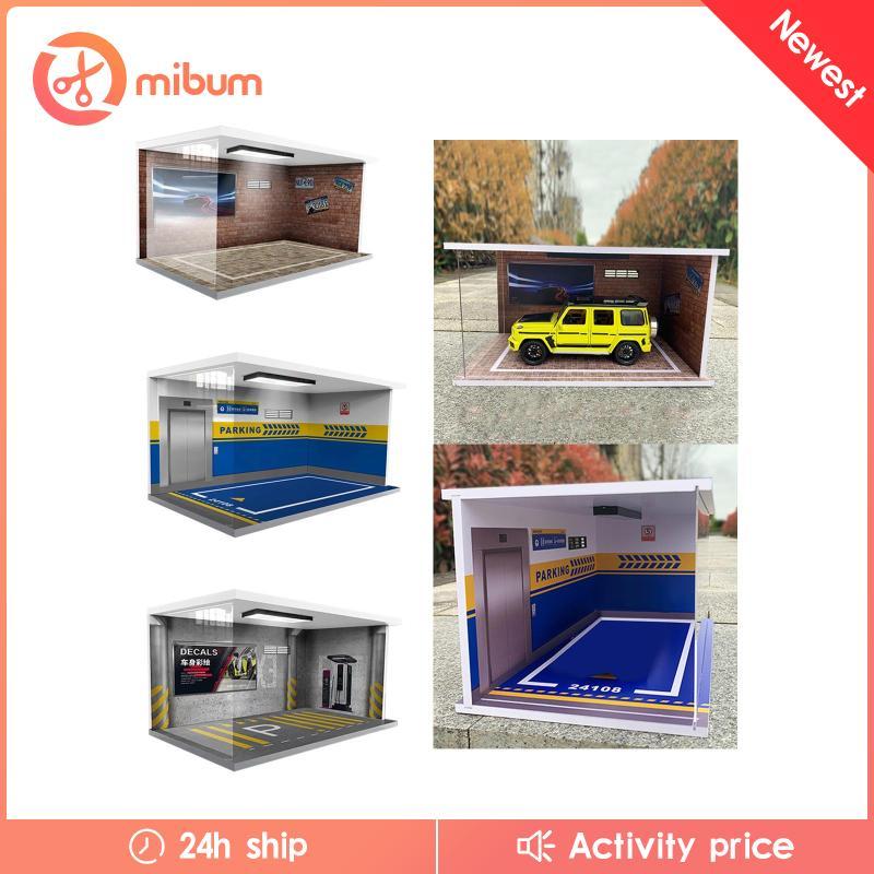 [Mibum] 1/18 Garage Diecast Car Display Case ฉากจอดรถสําหรับรถยนต์Diecast