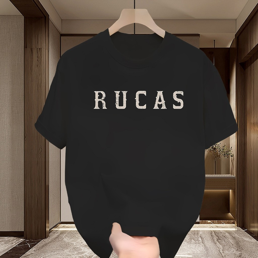 CODDistro เสื้อยืดผู้ชาย RUCAS The Initial Hand Stitch Black Tee เสื้อยืด ~ ฟรีสติกเกอร์ (ผู้ชายและผ