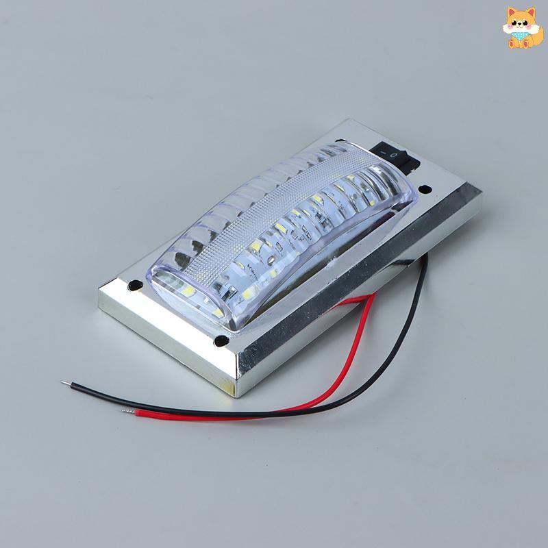 [VI] LED 12V-24V แผงแสงภายในรถโคมไฟอ่านหนังสือความสว่างสูงไฟห้องโดยสารสําหรับ Van Tru RV เรือ Camper ไฟสวิทช์ปิด TH