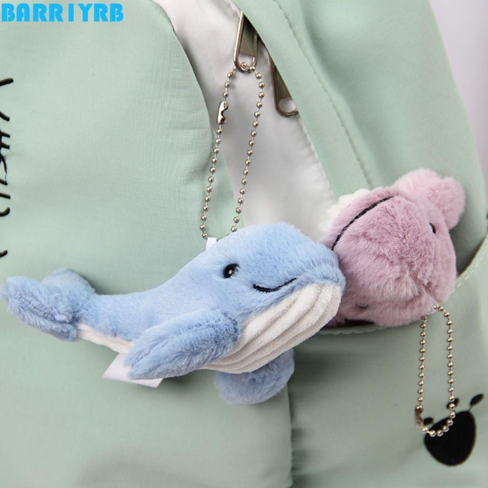 BARR1YRB ตุ๊กตาพวงกุญแจปลาวาฬ, Kawaii ของเล่น Cetacean จี้,น่ารักน่ารักนุ่มการ์ตูน Marine Organism พวงกุญแจแขวนอุปกรณ์เสริม
