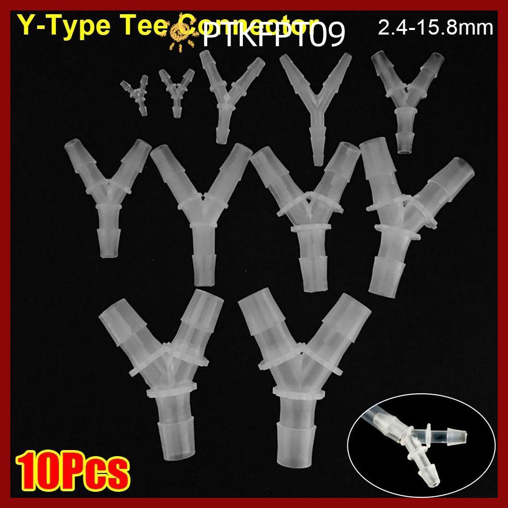PTKFPT09 10 ชิ้น Y-Type Tee Connector, พลาสติก 2.4-2.8 มิลลิเมตร 3 ทาง, Soft PP PE ท่ออุปกรณ์สําหรับ