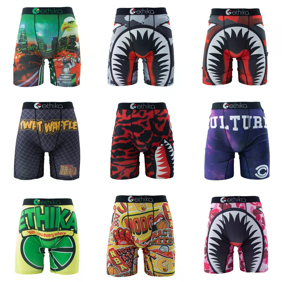 ETHIKA กางเกงชั้นในนักมวยผู้ชาย ระบายอากาศได้ดี เหมาะสำหรับว่ายน้ำ ขนาด S-3XL