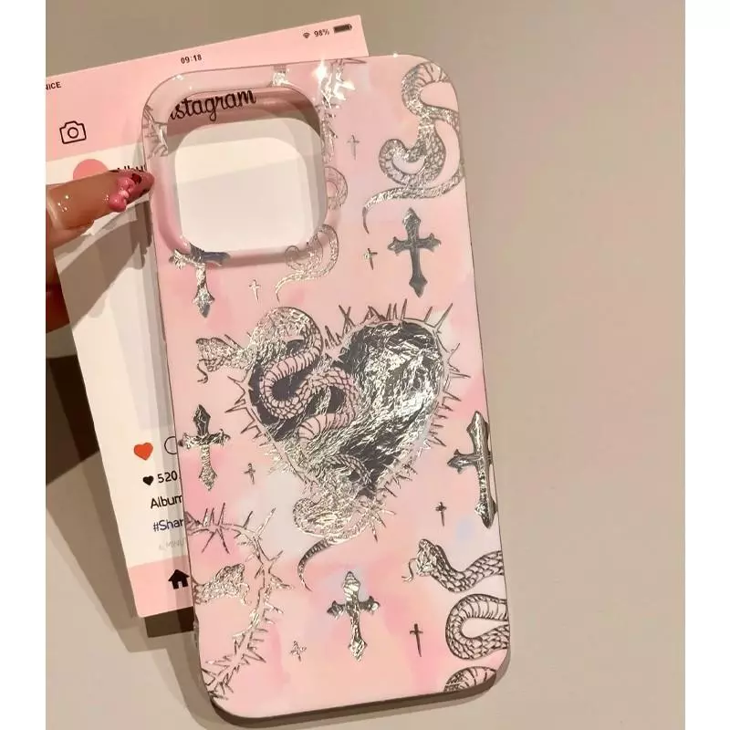 【】เคสไอโฟน เคส iPhone 17 16 15 Pro Max ลายสัญลักษณ์ สไตล์ หวานเย็น