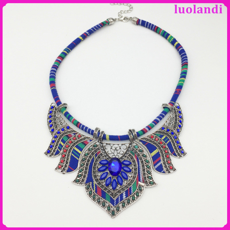 สร้อยคอ Choker เครื่องประดับสําหรับผู้หญิงโบฮีเมีย Bib ชาติพันธุ์ luolandi