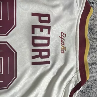 2627 Spai Away Jerseys พัดลมผู้ใหญ่ Issue Kids set Soccer Jersey LAMINE YAMAL No.19 PEDRI No.20 customable ได้ทุกชื่อset