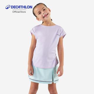 Decathlon Girls' Tennis T-Shirt Tts Soft เสื้อยืดใส่เล่นเทนน…