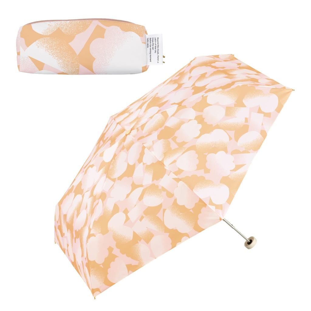 "Compact UV-Protection Folding Umbrella - Muque Mini Brown for Stylish Rain or Shine Use"