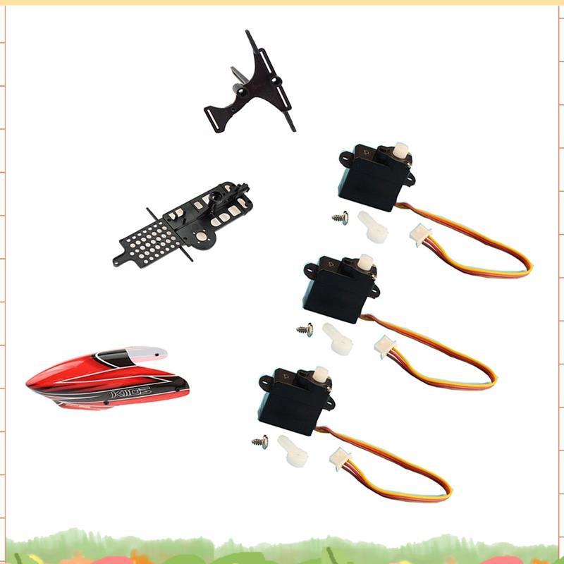 1 ชุด XK K110 อัพเกรด K110S Canopy Servo กรอบหลักและแผ่นเซอร์โวสําหรับ XK K110 K110S RC เฮลิคอปเตอร์