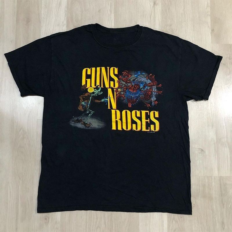 Rock Guns Guns N Roses Guns & Roses Gun Flower Band Merchanded Retro