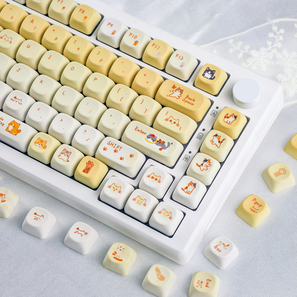 MAIMOOO งานปาร์ตี้แมว ไทย Keycap MOA/Cherry โปรไฟล์ 120 คีย์ PBT Dye-sub Aula F75 Fantech MK889 RK10