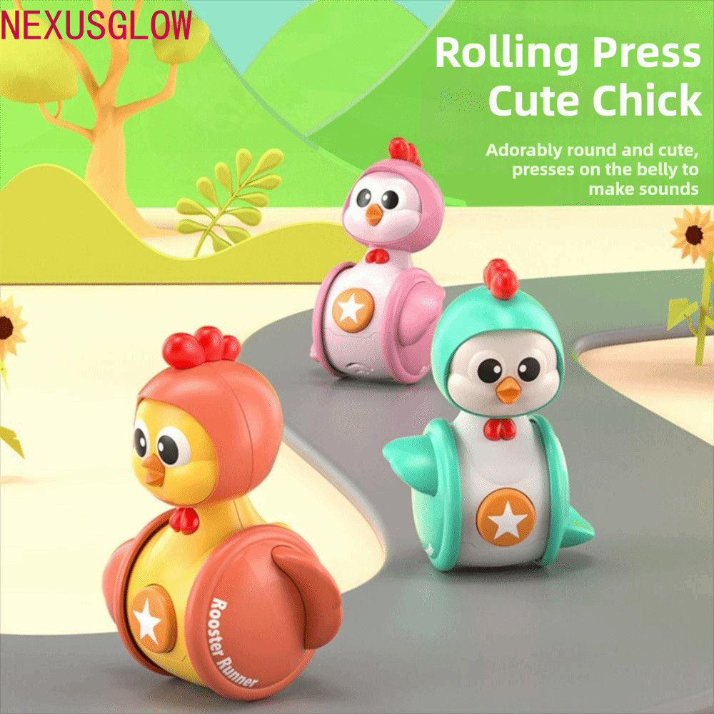 NEXUSGLOW Early Education Toy, Fun Design Chicken Gliding Tumbler Toy, Cute Tumbler Toy Gliding Moti