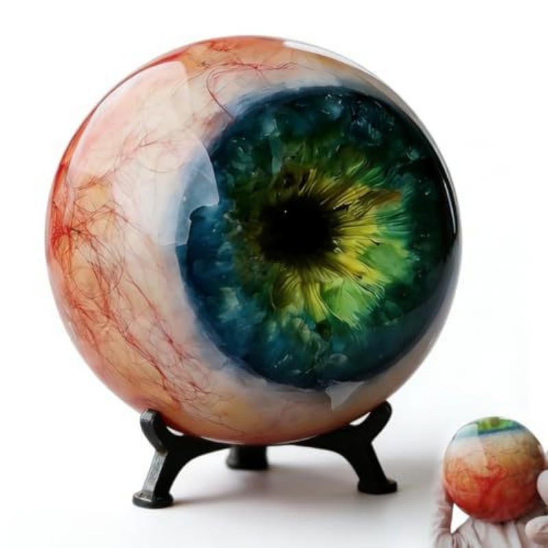 Eerie Collectible 8 ซม. Monster Eye Decor​ – ภาพลวงตาทางแสงสําหรับปาร์ตี้ฮาโลวีน & Spooky Gothic Hom