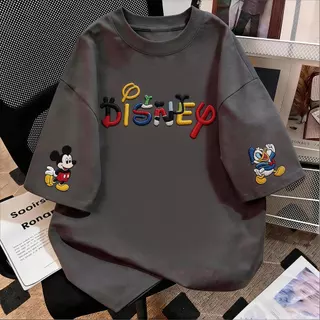TEE·SHOP🍀 เสื้อยืด oversize เสื้อเท่ๆ เกาหลี "Disney Mickey" เสื้อแฟชั่นใ เกาหลีสไตล์ พิมพ์ลาย ผ้านิ่มใส่สบาย COD📦