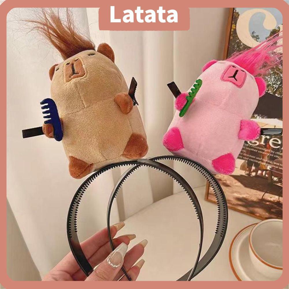 LATA Capybara Hair Band - ผ้าคาดผมสำหรับตกแต่งทรงผม พร้อมดีไซน์การ์ตูนสำหรับถ่ายภาพและแต่งหน้า