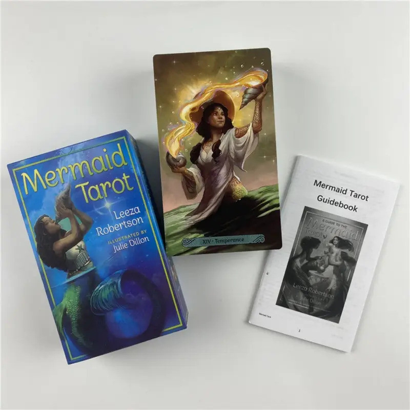 ขายร้อน 12x7 ซม.Tarot Mermaid Tarot 78 การ์ดเกมความบันเทิงยามว่างการ์ด,ครอบครัว Gatherings Tarot Car