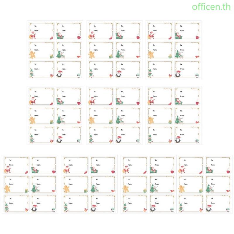 Cen 10 ชิ้นชุดคริสต์มาส Tagged Self-Adhesive คริสต์มาสนําเสนอสติกเกอร์