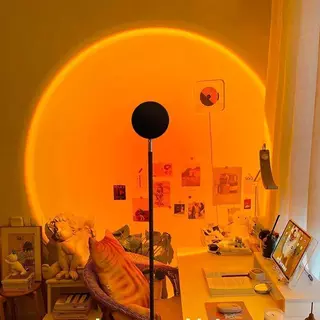 16 สี โคมไฟโปรเจคเตอร์ RGB LED ไฟโรเซ่ สีรุ้ง พระอาทิตย์ตกไฟแต่งห้องเกาหลี ไฟพระอาทิตย์ตก sunset