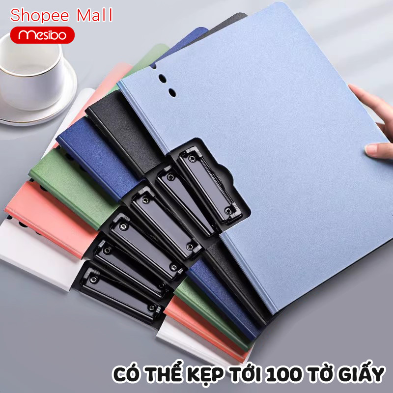 Mesibo Double Sign Cover Mesibo A4 File Document Clip ที่เก็บเอกสารสํานักงานคุณภาพสะดวกสําหรับนักเรี