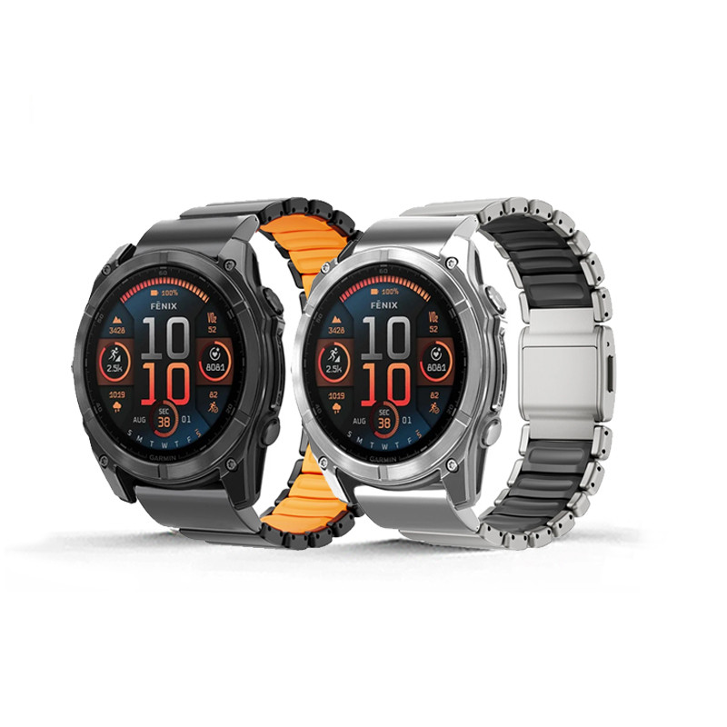 26 มม.หรูหราไทเทเนียมสําหรับนาฬิกา Garmin Fenix 8 7X Pro Tactix 7 EPIX Pro 51 มม.Enduro 3 2X Instinct 3 2X 50 มม.Quick Fit สายคล้อง