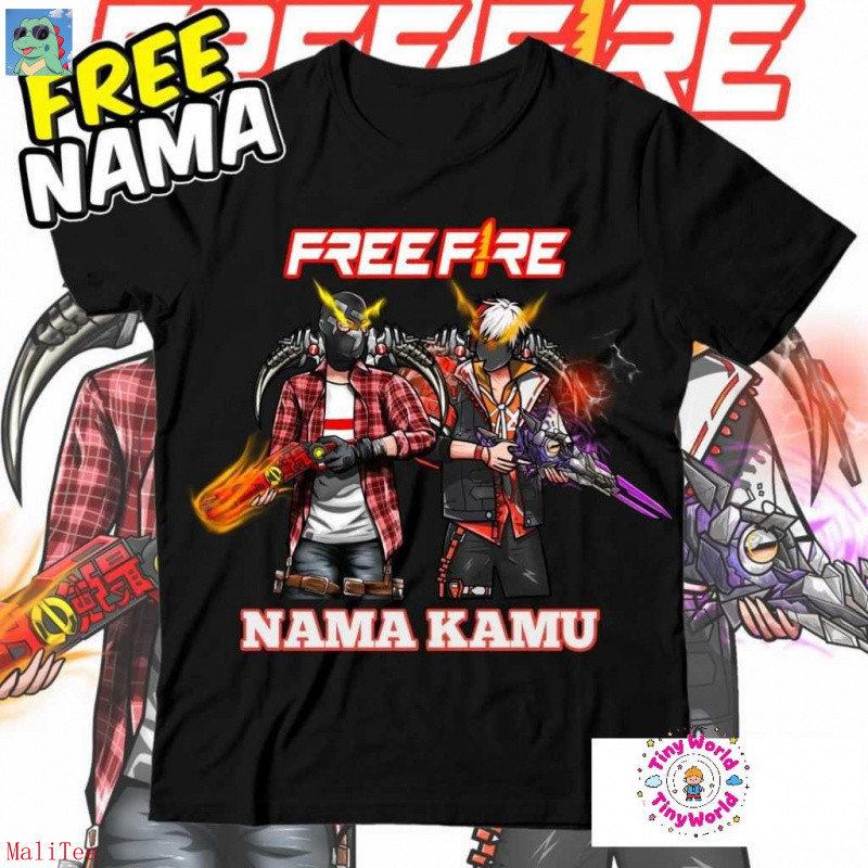 【MaliTee】เสื้อยืดเด็ก Game Free Fire สไตล์สตรีท ผลิตภัณฑ์ใหม่ สไตล์สตรีท เสื้อยืดพ์ลายขายดี ผ้าฝ้าย 100% Tiny World 100-