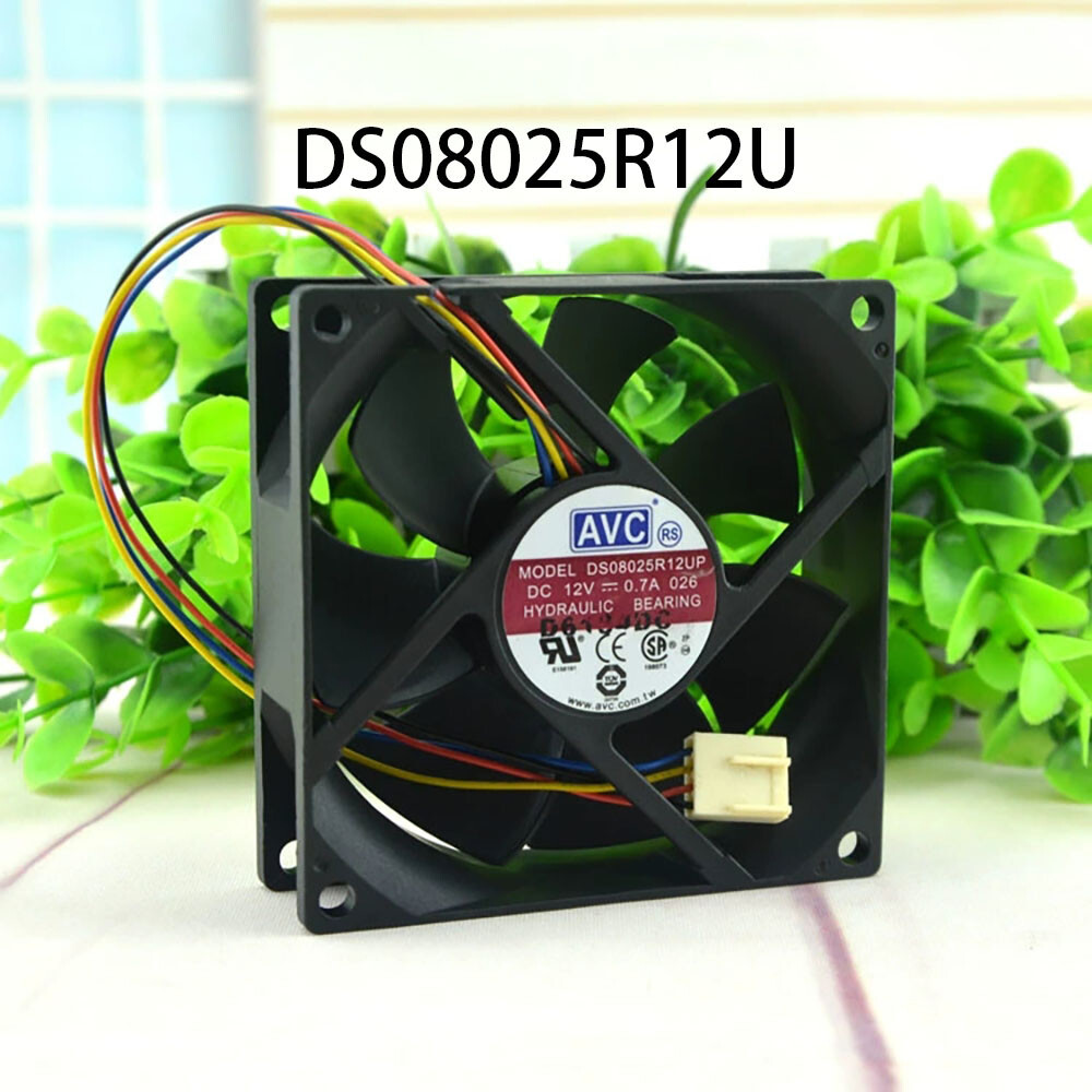AVC Multi-Speed Silent Axial Cooling Fan 12VDC 0.7A 80*80*25MM 4pin DS08025R12U