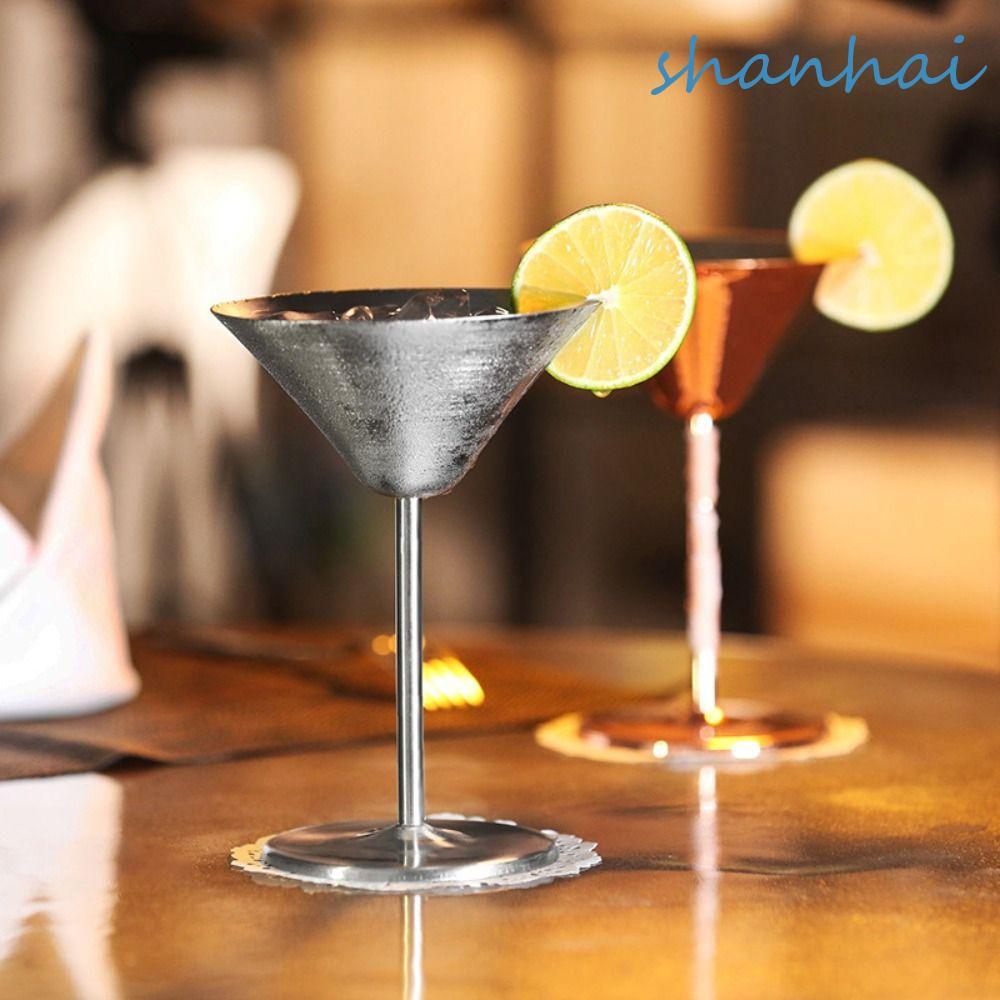 SHANHAI Martini Goblet เครื่องดื่มสแตนเลสทนทาน Light Gold Goblet