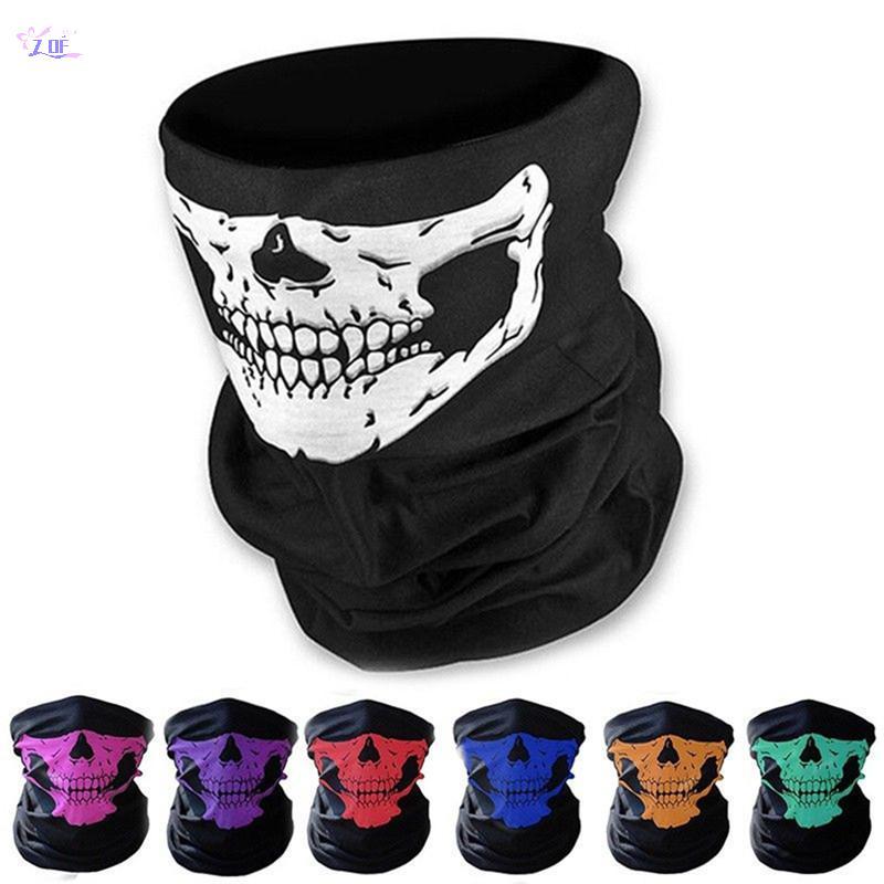 [ZDF] Skull Mask Tube Scarf Skeleton Motorcycle Ski Face Ne Jaw [TH]