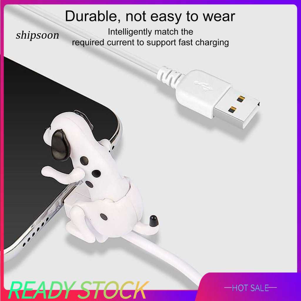 SN สายชาร์จข้อมูลรูปสุนัข ชาร์จเร็วพร้อมชิปสมาร์ท รองรับ Type-C/8-Pin/Micro USB บรรเทาความเครียด