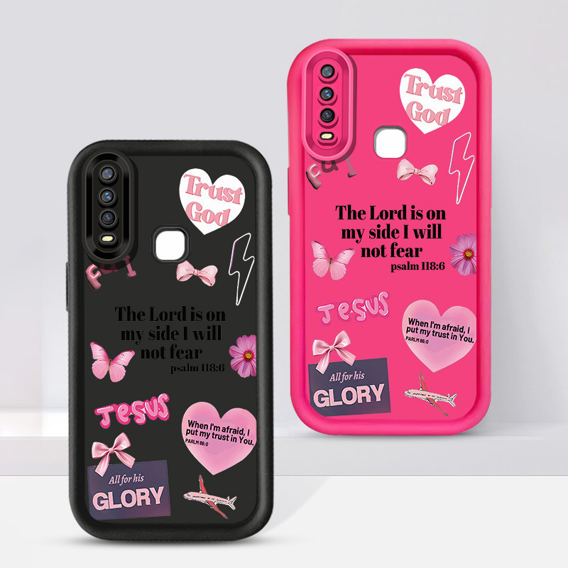 ป้ายBowknotหัวใจเคสโทรศัพท์สําหรับVIVO Y17 Y11 Y15 Y12 Y12i Y3S 1901 1902 1904 Y17S Y16 Y15S Y15A Y0