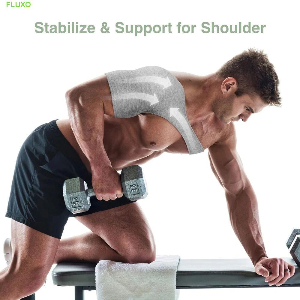 FLUXO สายรัดไหล่ ระบายอากาศได้ ป้องกันการบาดเจ็บ Rotator Cuff ออกแบบเพื่อให้ทนทาน และเสริมความปลอดภั