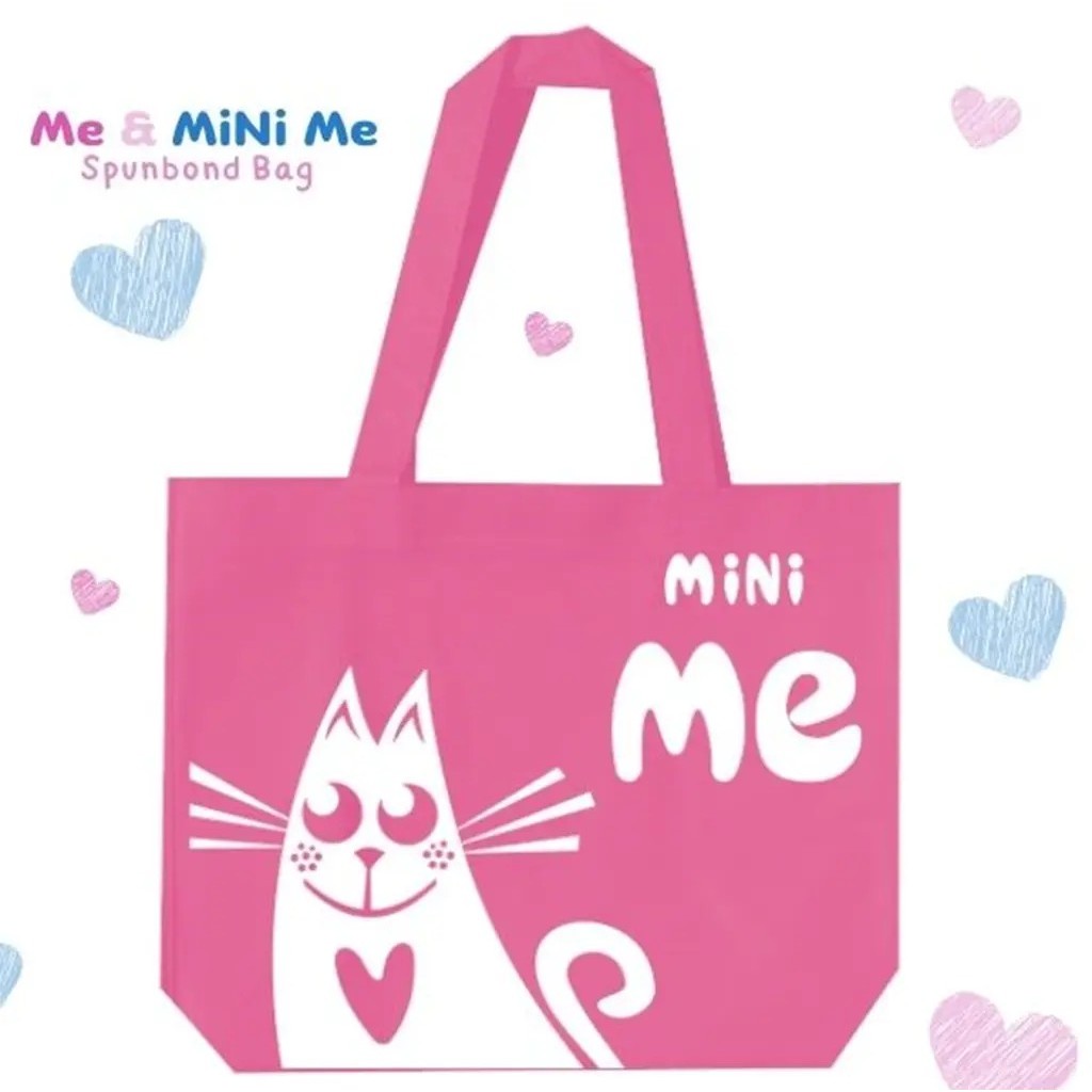 Se-ed (ซีเอ็ด) : M&M-กระเป๋าสปันบอนด์ : Me&MiNiMe Spunbond Bag (SPB-M&M-PK-CAT45) W45xH35xS12 cm.